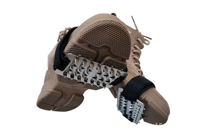 💪 Plaque antidérapante en acier inoxydable avec crampons en acier au manganèse