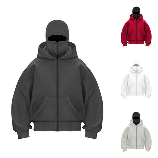 🎁 Vente chaude 49% de réduction 🔥 Sweat à capuche zippé Ninja pour hommes et femmes - Protection complète