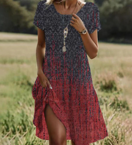 💕Promotion exceptionnelle : 50 % de réduction👗Robe sans manches imprimée