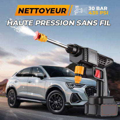 🚗 49% DE RÉDUCTION LIMITÉE! ✨ Nettoyeur Haute Pression Portable Sans Fil - 2000mAh Batterie & 4 Embouts pour Voiture/Jardin/Vélo 💦🔋
