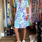 Robe à Manches Courtes avec Imprimé Floral