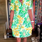 Robe à Manches Courtes avec Imprimé Floral