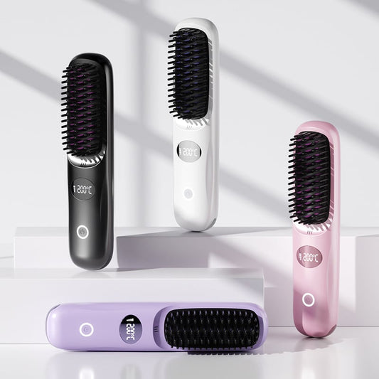 🎄 Sale de Noël 49% de réduction 🔥 2-en-1 lissage & lisseur de cheveux sans fil avec écran LED