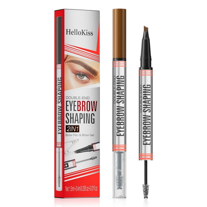 🔥 PAYEZ 1, RECEVEZ 2 PCS 🔥 2-en-1 Crayon à Sourcils + Gel Fixateur pour des sourcils naturellement plus fournis