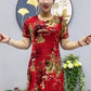 Robe longue amincissante en mousseline de soie pour l'été