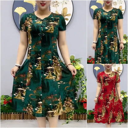 Robe longue amincissante en mousseline de soie pour l'été