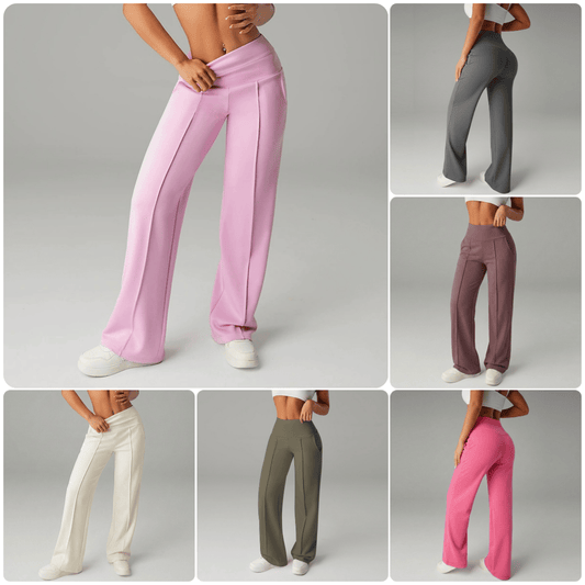 ⏰ 49% de réduction ! 💫 Pantalon droit ample uni pour femme – Confort & Élégance quotidienne ❄️👖