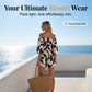 👗☀️ NOUVEAUTÉ -50% ! Combinaison Courte à Épaules Dénudées pour Femme – Imprimé Feuilles, Cordon de Serrage (Noir/Noir-Beige/Blanc, S-2XL)
