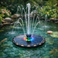 🌊Fontaine Solaire, Jeu d'Eau Solaire avec Illumination Nocturne et Lumières LED Colorées