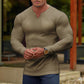 V-NECK LONG-SLEEVED SPORTS T-SHIRT