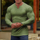 V-NECK LONG-SLEEVED SPORTS T-SHIRT