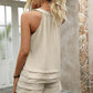 💕Last Day Promotion 50% OFF🌸Plain V-Neck Sleeveless Two Piece Set