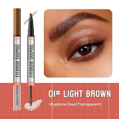 🔥 PAYEZ 1, RECEVEZ 2 PCS 🔥 2-en-1 Crayon à Sourcils + Gel Fixateur pour des sourcils naturellement plus fournis