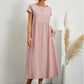 💝Robe ample sans manches en coton, de couleur unie, avec poche