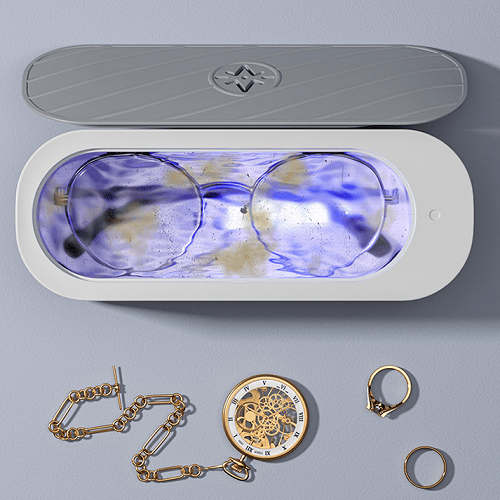 🏆Nettoyage professionnel par ultrasons haute technologie : Redonnez de l'éclat à vos bijoux et lunettes sans aucun risque d'endommagement !🌿✨