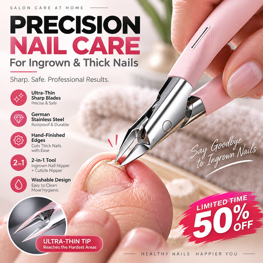🔥50% DE RÉDUCTION !💅Coupe-Ongles Acier Allemand ✨Très Affûté, Pour Ongles Incarnés, Double Fonction🦶