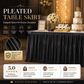 🍽️✨ PROMO FLASH : 50% DE RÉDUCTION ! Jupe de Table Plissée Élégante – Polyester Durable, Résiste aux Rides & Taches, Installation Rapide Sans Effort for Sublimer Toutes Vos Tables d'Événement ✨