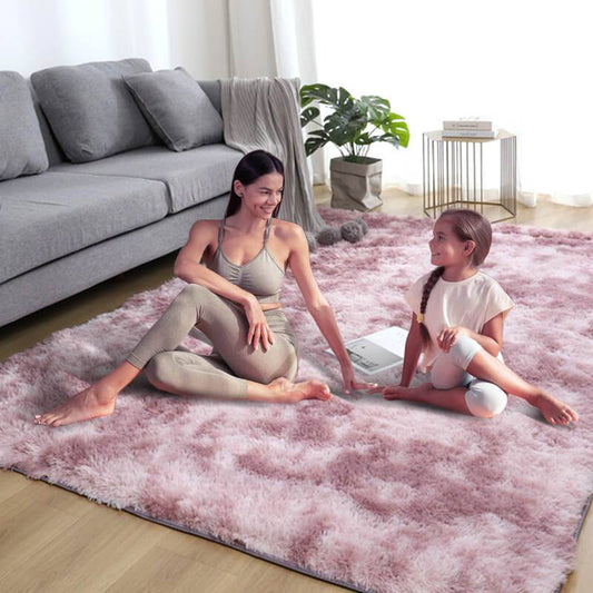 ✨Tapis de Sol en Peluche à Couleur Dégradée