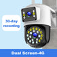 Caméra de Surveillance HD à Vision Nocturne Double Écran