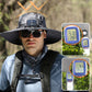 🔥Livraison gratuite – Chapeau de pêche en plein air avec ventilateur solaire à large bord – Chargement solaire et USB.
