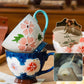 Tasse en Céramique sous-émaillée Embossée et Peinte à La Main