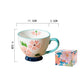 Tasse en Céramique sous-émaillée Embossée et Peinte à La Main