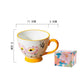 Tasse en Céramique sous-émaillée Embossée et Peinte à La Main