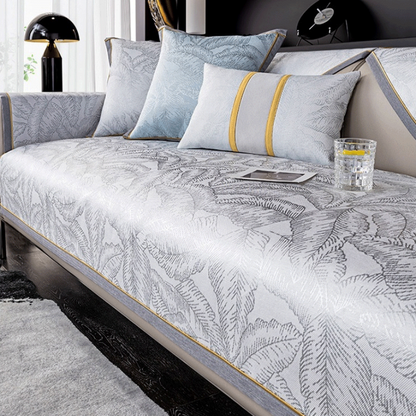 Coussin de canapé en soie glacée anti-rides pour l'été