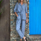 Ensemble 2 Pièces pour Femmes - Chemise et Pantalon Oversize
