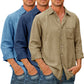🔥Mens Denim Long Sleeve Button Down Shirt