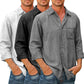 🔥Mens Denim Long Sleeve Button Down Shirt