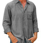 🔥Mens Denim Long Sleeve Button Down Shirt