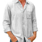 🔥Mens Denim Long Sleeve Button Down Shirt