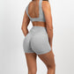 Short de Yoga à Taille Haute en Jacquard à Bulles