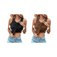Débardeur côtelé avec soutien-gorge à étagère pour femme