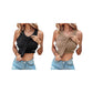 Débardeur côtelé avec soutien-gorge à étagère pour femme