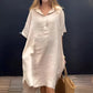 Robe Longue à Chemise Surdimensionnée avec Poche