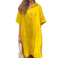 Robe Longue à Chemise Surdimensionnée avec Poche
