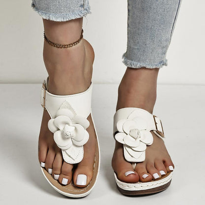 Pantoufles Orthopédiques à Talon Compensé Confortables pour Femmes