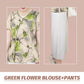 Ensemble Traditionnel Chinois de Chemisier à Manches Courtes et de Pantalon pour Femmes