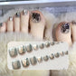Kit Délicat de Faux Ongles d'Orteils Brillants