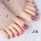 Kit Délicat de Faux Ongles d'Orteils Brillants
