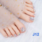Kit Délicat de Faux Ongles d'Orteils Brillants