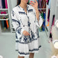Robe Babydoll à Boutons et Col en V