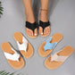 Tongs Plates en Toile Pelucheuses d'Été