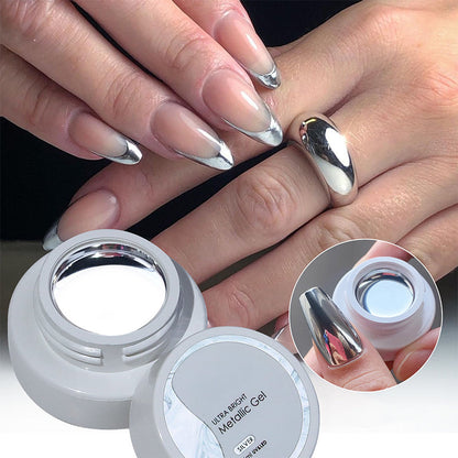 Gel de Peinture Argenté Métallisé pour Ongles