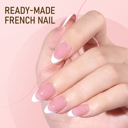 240PCS Faux Ongles Français à Presser