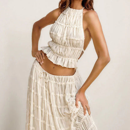 ✨Limited Time Half Price-Women's Two Piece Ultra Short Skirt Set