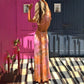 Robe Longue Sexy à Dos Nu et Croisé pour Femmes
