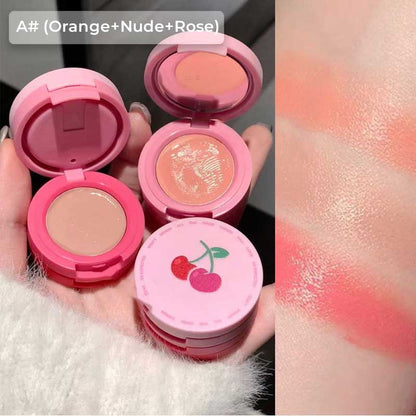 Mini blush crème à triple couche avec miroir intégré